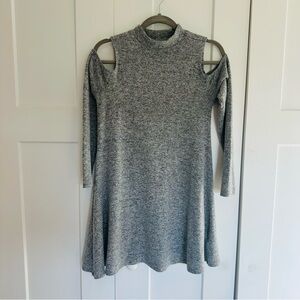 Alya Gray Cold Shoulder Mini Dress